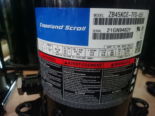 購入 3段階のCopelandの冷凍の圧縮機12HP 121000BTU ZP143KCE-TFDの黒色 online manufacture