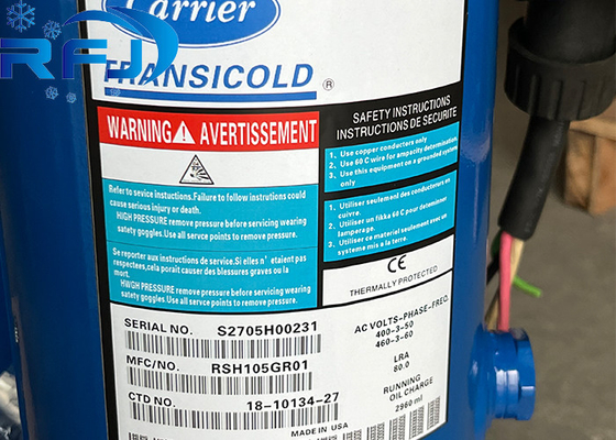 購入 RSH105GR01 S2705H00231 冷蔵コンテナ用 キャリヤースクロール圧縮機 online manufacture