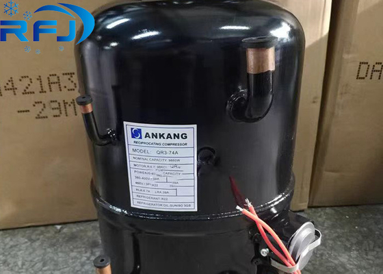 購入 3.5 HP R404a QR3-74A 220-380V 3PH 50Hz または 380-460V 60Hz アプリケーションのためのアンカンヘルメティックピストン冷却圧縮機 online manufacture