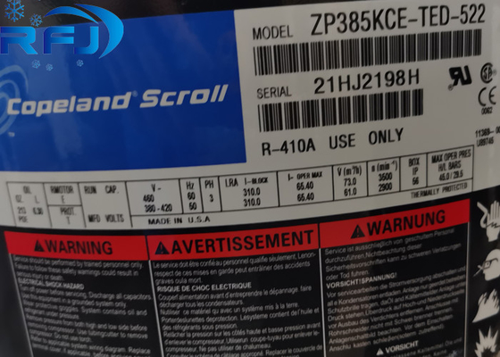 ZP385KCE-TWD-522 コップランドスクロールコンプレッサー 3相空調のための冷蔵庫
