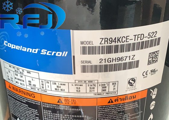 コップランドZR94KCE-TFD-522 ZRシリーズスクロールコンプレッサー 8HP 高効率3相