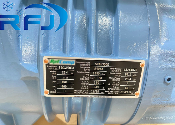 冷却剤 R404a 22.4kw SP4H300E 30HP 冷蔵庫用スクリューコンプレッサー