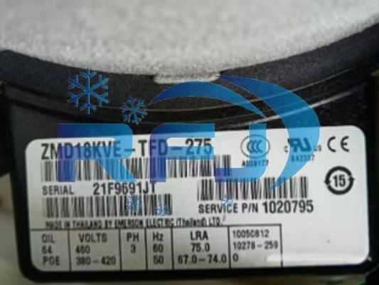 コップランドスクロール冷却圧縮機 ZMD18KVE-TFD-275 冷却剤 R410A