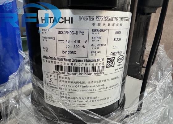 R410A 冷却剤 ACスクロールコンプレッサー HITACHI DC80PHDG-D1Y2 冷却用